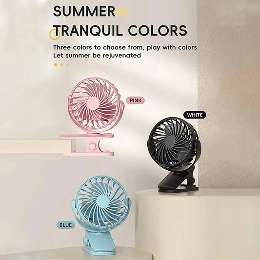 Rechargeable Portable Electric Fan 720° Rotating Hanging Clip Fan Night Light Air Cooler Outdoor Camping Small fans ventilador