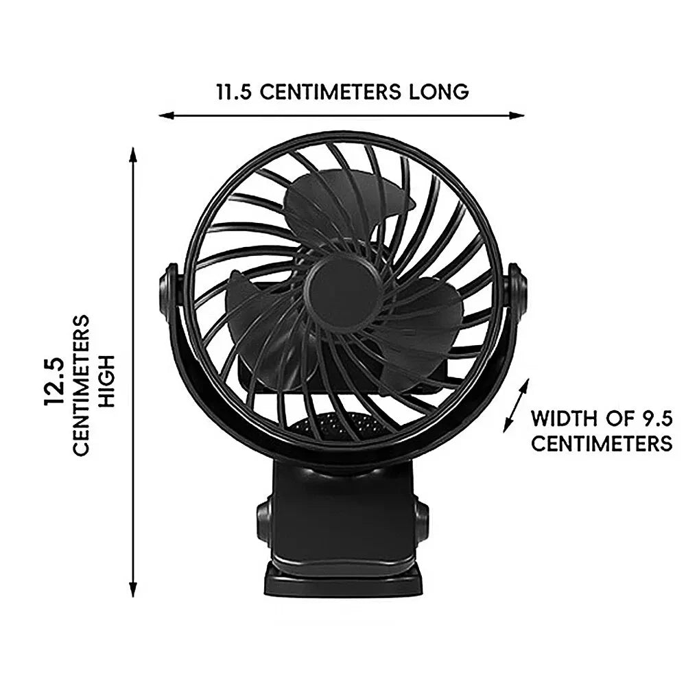 Rechargeable Portable Electric Fan 720° Rotating Hanging Clip Fan Night Light Air Cooler Outdoor Camping Small fans ventilador